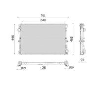 Mahle Radiator CR2640001P - OEM Matching or Exceeding Quality Replacement Part