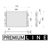 MAHLE Premium Line Engine Coolant Radiator CR2785000P