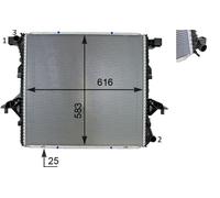 MAHLE Coolant Radiator CR81000S for VW AMAROK etc