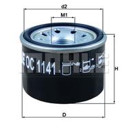 Mahle Spin-On Oil Filter OC 1141 OC1141 - Precision OE Matching Fit & Quality