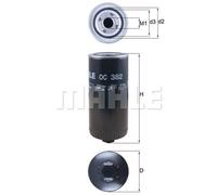 Mahle Spin-On Oil Filter OC382 - fits DAF Neoplan Fendt - OE Matching Quality