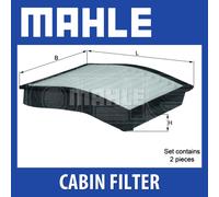 MAHLE Standard Pollen Cabin Air Filter - LA615/S LA 615/S Genuine Part