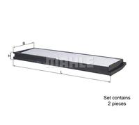 MAHLE Standard Pollen Cabin Air Filter - LA862/S LA 862/S Genuine Part