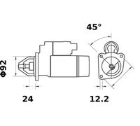 MAHLE Starter Motor MS 12 12V 2.20KW MS12