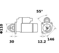 MAHLE Starter Motor MS 207 12V 3.20KW MS207
