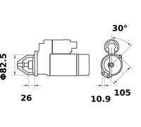 MAHLE MS 219 Starter motor