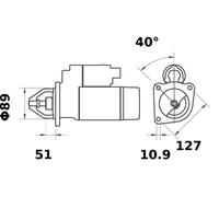 MAHLE Starter Motor MS 263 12V 2.70KW MS263