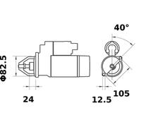 MAHLE Starter Motor MS 338 12V 3.60KW MS338