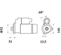 MAHLE Starter Motor MS 761 24V 5.50KW MS761