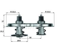 MAHLE ORIGINAL TX 33D Thermostat