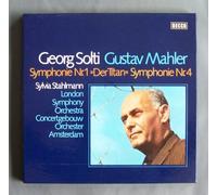 Mahler Gustav (Komponist) und Georg Solti (Dirigent) - Gustav Mahler "Symphonie Nr. 1 D-dur "Der Titan", London Symphony Orchestra und "Symphonie Nr. 4 G-dur", Concertgebouw-Orcheter Amsterdam. Dirigent: Georg Solti.
