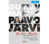 Mahler: Symphonies Nos. 3 and 4 DVD (2015) Paavo Järvi cert E 2 discs NEW