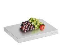 Mahlzeit Cooling Serving Plate, 53 x 32.5 x 4.5 cm, Rectangular, Silver, Stainless Steel, 100% Stainless Steel, Cooling Tray