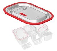 Mahlzeit GN Container Lid with Silicone Rim for GN 1/2, Stainless Steel Catering Container Lid, Heat Container Protection, Suitable for 1/2 Gastro Containers