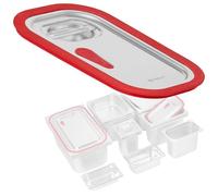 Mahlzeit GN Container Lid with Silicone Rim for GN 1/4, Stainless Steel Catering Container Lid, Gastronorm Container Lid, Heat Container Protection, Suitable for 1/4 Gastro Containers