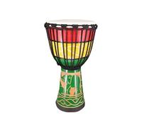 Mahogany African Drum 10/12 Inch Percussion Goatskin Drumhead, Djembe Drum for Kids Darbuka Drum, Carving Hand-Painted Camping(Standard 10-inch H)