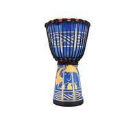 Mahogany African Drum 10/12 Inch Percussion Goatskin Drumhead, Djembe Drum for Kids Darbuka Drum, Carving Hand-Painted Camping(Standard 10-inch I)