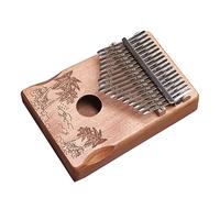 Mahogany Body 17 Tones Kalimba Solid Wood Veneer Thumb Piano Musical Instrument For Beginners Kalimba Thumb Piano (Color : 03)