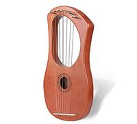 Mahogany Body Lyre Harp, Lyre Harp, String Instruments, 10 Metal Strings Ancient Style Lyre Handheld Harp for Music Lovers Beginners Kids Adult Musical Instrument