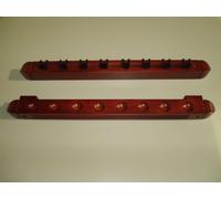 Mahogany finish 2 piece wall cue rack - will hold up to 8 cues,