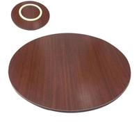 Mahogany Lazy Susan 24" 27" 30" 36" 40" - Large Wooden Turntable for Dining Table, 360° Rotating Serving Plate, Perfect for Home Kitchen, Round Tabletop Accessory