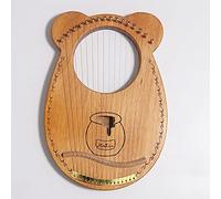 Mahogany Lyre Harp, 16 Metal Strings, Lye Harp with Reliable Gig Bag and Tuning Wrench, Musical Instrument for Adult/Kids