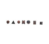 Mahogany Obsidian Pocket Palm Reiki Stones Solids Sacred Geometry Set "Blessfull Healing"