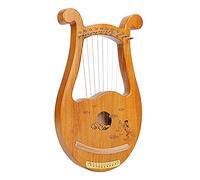 Mahogany Solid wood Lyre Harp, 10/16/19 String Multiple Styles Harp Instrument with Tuning Wrench, Picks, Best Gift for Adult Children (Color : 10Strings D)
