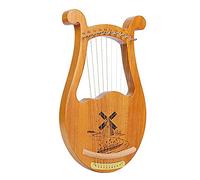 Mahogany Solid wood Lyre Harp, 10/16/19 String Multiple Styles Harp Instrument with Tuning Wrench, Picks, Best Gift for Adult Children (Color : 10Strings B)
