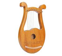 Mahogany Solid wood Lyre Harp, 10/16/19 String Multiple Styles Harp Instrument with Tuning Wrench, Picks, Best Gift for Adult Children (Color : 10Strings C)