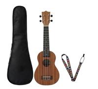 Mahogany Treble Ukulele Guitar 4 Strings Hawaii Ukelele Musical Instruments Gift With Bag And Strap 21 Inch Ukulele Starter Kit(1)