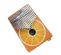 Mahogany Wood Body 17 Keys Kalimba Thumb Piano Handheld Piano Musical Instrument With Audio Input Thumb Piano (Color : 01)
