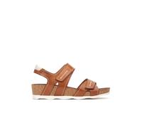 Mahon Women's Leather Wedge Sandals, Brandy, 6 UK