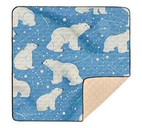 Mahongjun0769_Polar_Bears_on_a_Blue_Background_a_Childrens_fabr_af4c404d-fe1d-4343-a24c-4813fa308631 Cute Foldable Baby Gym & Activity Mat for Indoor Outdoor Lightweight Tummy Time Activity