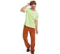 Mahoon Halloween Shaggy Costumes Cosplay, Green & Brown, Large