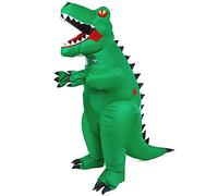 Mahoon Inflatable Dinosaur Costume Adult Blow up T-Rex Halloween Costume Dino Suit Unisex Jumpsuit Indoor Outdoor Party Cosplay Costumes Green