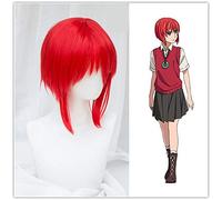 Mahoutsukai no Yome Chise Hatori Cosplay Wig The Ancient Magus' Bridal Short Red Heat Resistant Cosplay Costume Wig + Cap