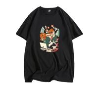 MAHPQC Persona-5-Futaba-Sakura-Oversized-T-shirts-MEN-Japanese-Anime-Handsome-Tshirts-100-Cotton- Black