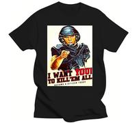 MAHPQC STARSHIP-TROOPERS-Movie-Poster-ver-1-T-Shirt-White-brown-khaki-S-5XL Black