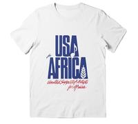 MAHPQC USA for Africa We are The World T Shirt - Premium Quality White