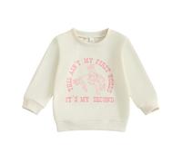 MAHUAOYIXI Toddler Baby Boy Girl 2nd Birthday Sweatshirt 2-3 Years Long Sleeve Western Style Horse Letter Print Pullover Tops Fall Winter Shirt Second Birthday Outfit 18-24 Months (Pink, 2-3 Years)