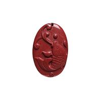 MAHUDVCR Pendant Necklace, Natural Cinnabar Pendant with Rope Sweater Chain Necklace Lucky 1pcs, One Size, Acetate, No Gemstone