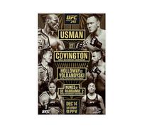 MAHWER Boxing - UFC 245 Kamaru Usman Vs. Colby Covington Poster Canvas Poster Wall Art Decor Print Picture Paintings for Living Room Bedroom Decoration Unframe-style 16x24inch(40x60cm)