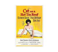 MAHWER Cat on A Hot Tin Roof Movie Poster Canvas Poster Bedroom Decor Sports Landscape Office Room Decor Gift Unframe-style 24x36inch(60x90cm)