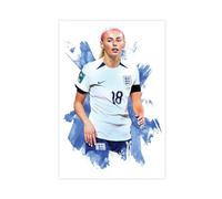 MAHWER Chloe Kelly - Soccer Player Poster Canvas Poster Wall Art Decor Print Picture Paintings for Living Room Bedroom Decoration Unframe-style 12x18inch(30x45cm)