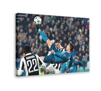 MAHWER Cristiano Ronaldo - Soccer Player Poster Canvas Poster Wall Art Decor Print Picture Paintings for Living Room Bedroom Decoration Frame-style 24x36inch(60x90cm)