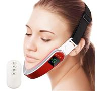 MAHWER Electric Micro-Current V Face Shaping Massager, Hot Compress Therapy Face Slimming Mask V Shape Double Chin Firm Lift Up, V Face Lift Tools