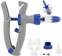 MAHWER Stainless Steel Adjustable Syringe, Cattle Syringe Gun Injector, Reusable Syringe Veterinary Tool for Cow Goat Pig Livestock and Other Animal Injection (Size : 10ml)