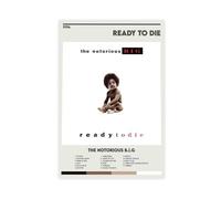MAHWER The Notorious B.I.G. - Ready To Die - Retro Music Album Poster Canvas Poster Wall Art Decor Print Picture Paintings for Living Room Bedroom Decoration Unframe-style 12x18inch(30x45cm)