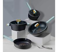 Mai Fanshi Non Stick Pot Smokeless Wok Frying Pan Gas Induction Cooker General Purpose Kitchen Cookware Pots and Pans Set